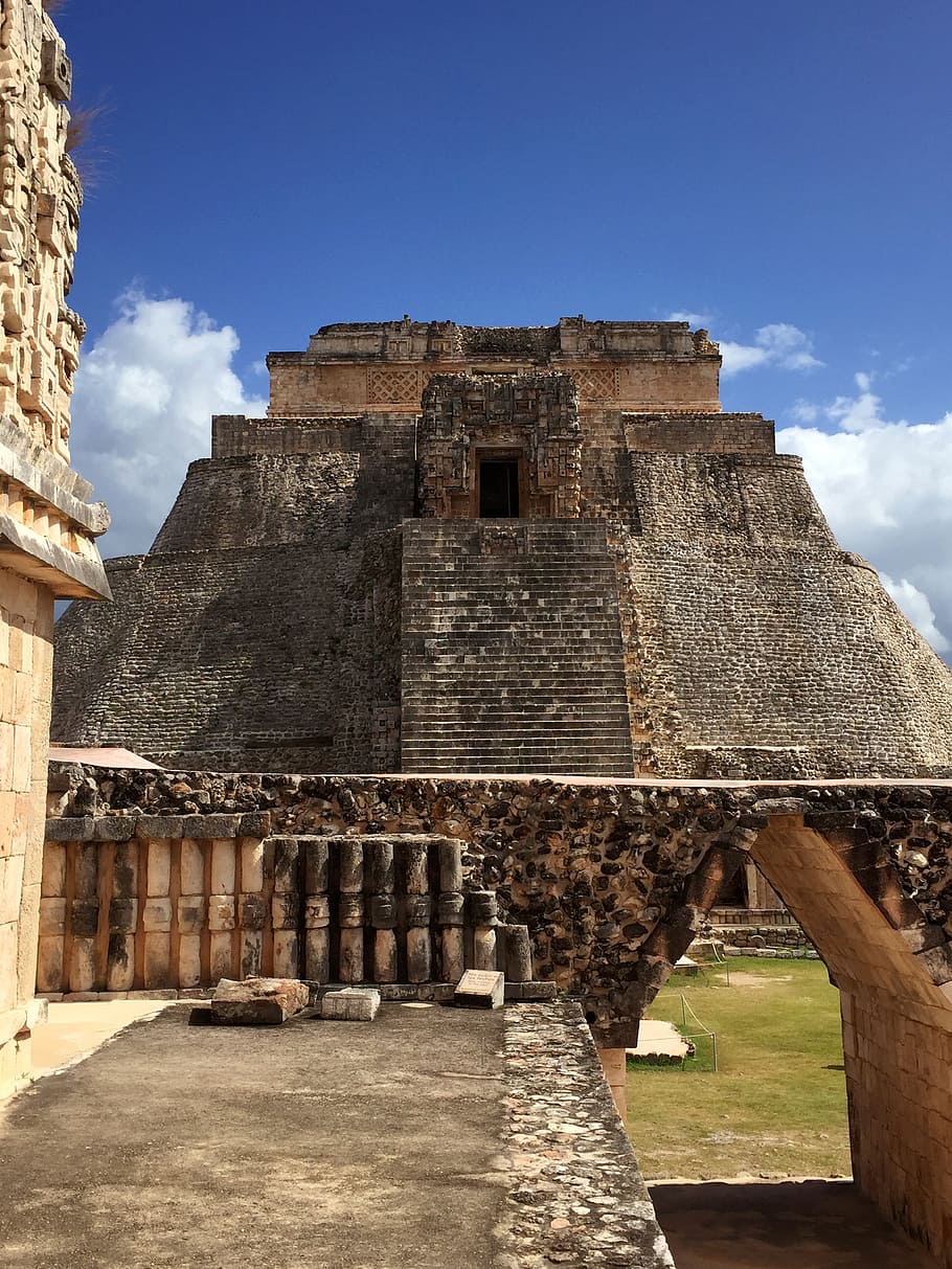 maya, pyramid, uxmal, mexico, architecture, yucatan, culture HD wallpaper