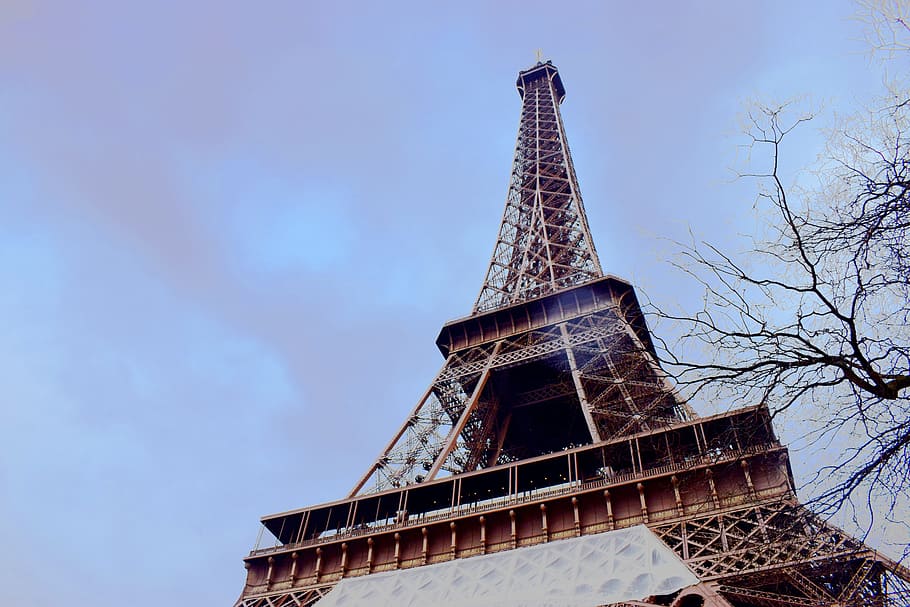 architecture, sky, travel, building, tower, paris, france, low angle view HD wallpaper
