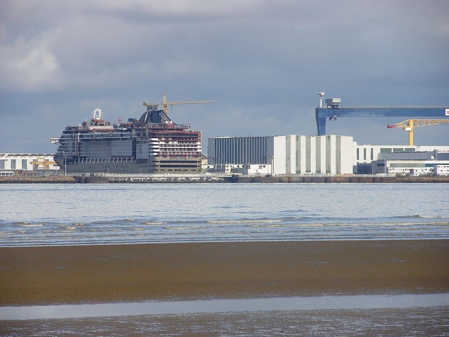 Shipyard, Cargo, Sea, Boat, industrial, crane, harbor, shipping HD wallpaper