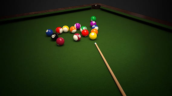 pool table with ball HD wallpaper, billiards, balls, cloth HD wallpaper