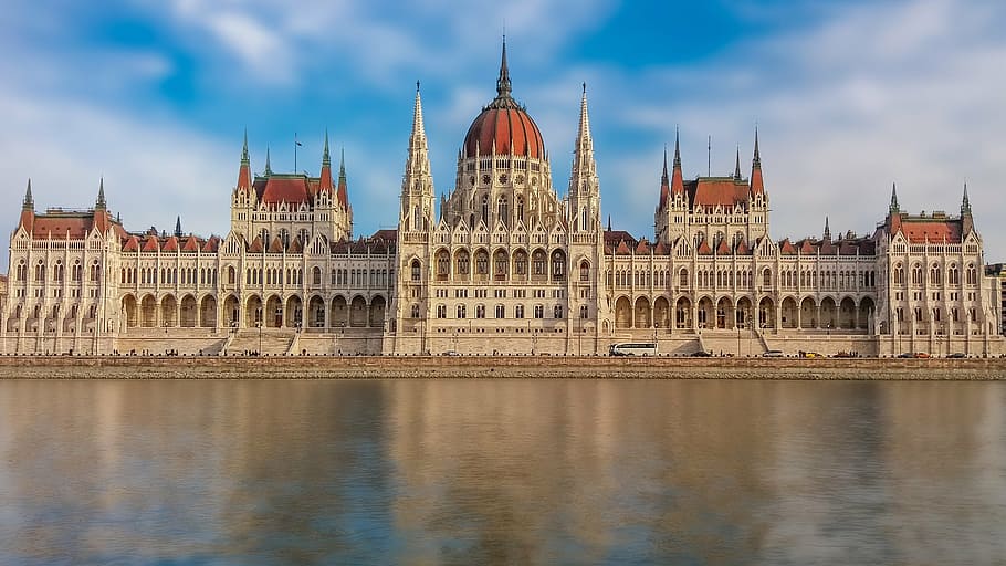 in distance beige and brown architecture, budapest, hungary, capital of hungary, HD wallpaper