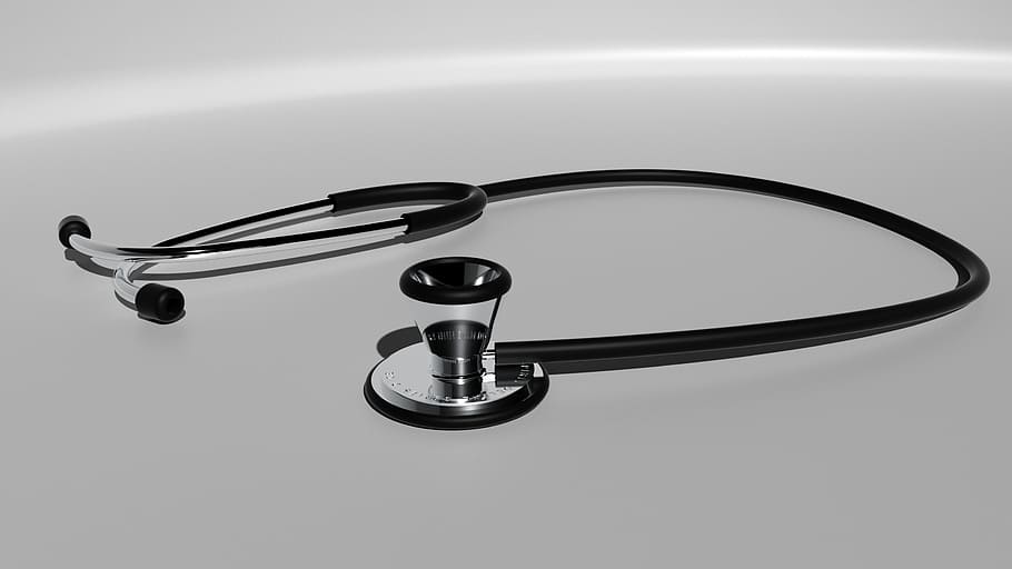 HD wallpaper: gray and black stethoscope on white surface, medical  instrument | Wallpaper Flare