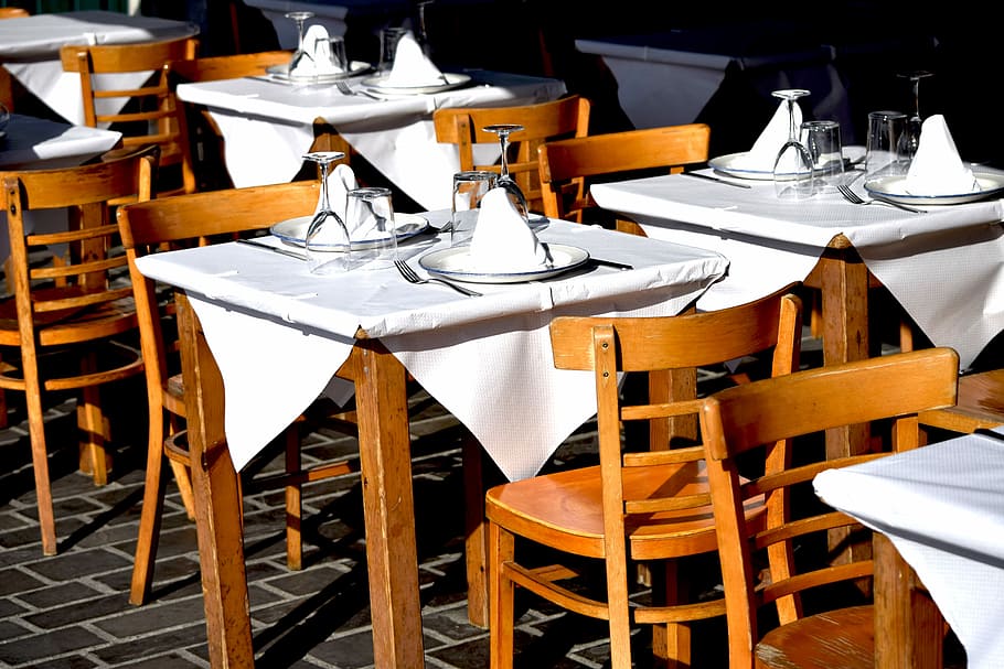 restaurant, donostia, euskadi, empty country, tables, chairs, HD wallpaper