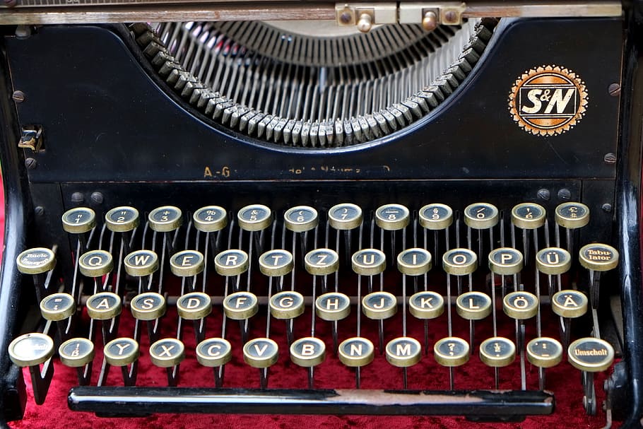 Typewriter, Old, Antique, Machine, leave, keyboard, mechanically HD wallpaper