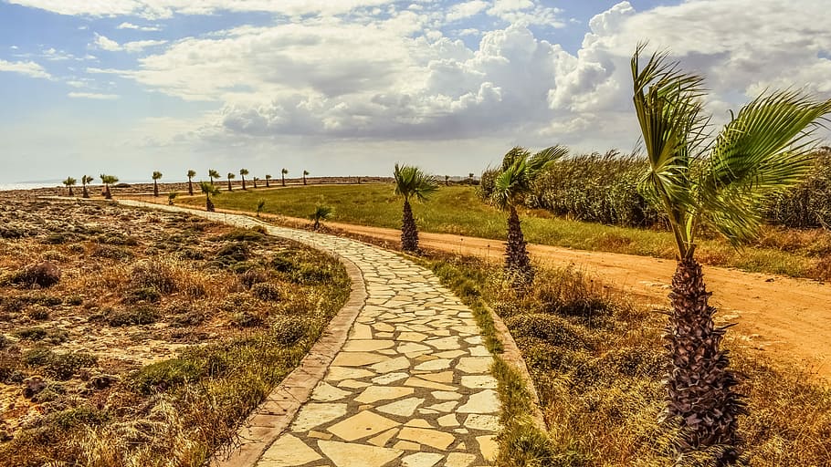 Path, Coastal, Scenery, Nature, Spring, landscape, ayia napa HD wallpaper