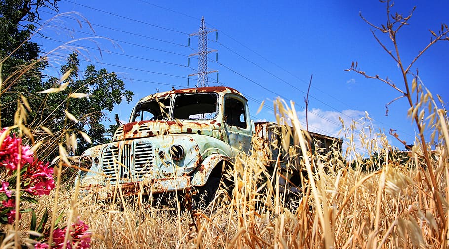 Wreck, Oldtimer, Break Up, Scrap, Rusted, turned off, stainless HD wallpaper