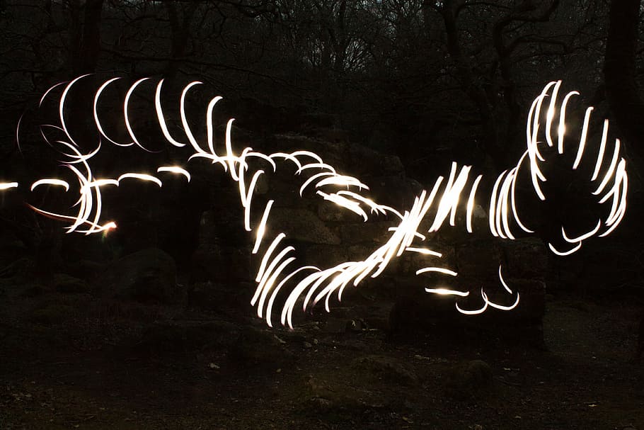 lighttrail, night, dark, bright, exposure, motion, blur, dusk HD wallpaper