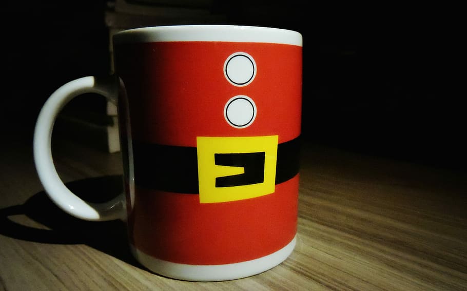 Christmas, Coffee, Mug, Cup, red, no people, drink, indoors HD wallpaper