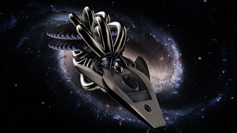 gray spaceship clip art, future, fantasy, forward, universe, ufo, HD wallpaper