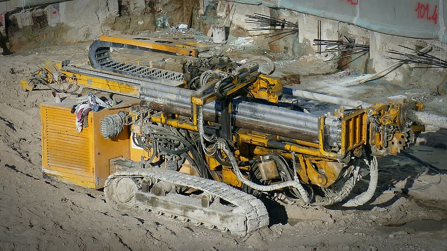 photo of yellow and gray heavy duty equipment at daytime, construction work HD wallpaper