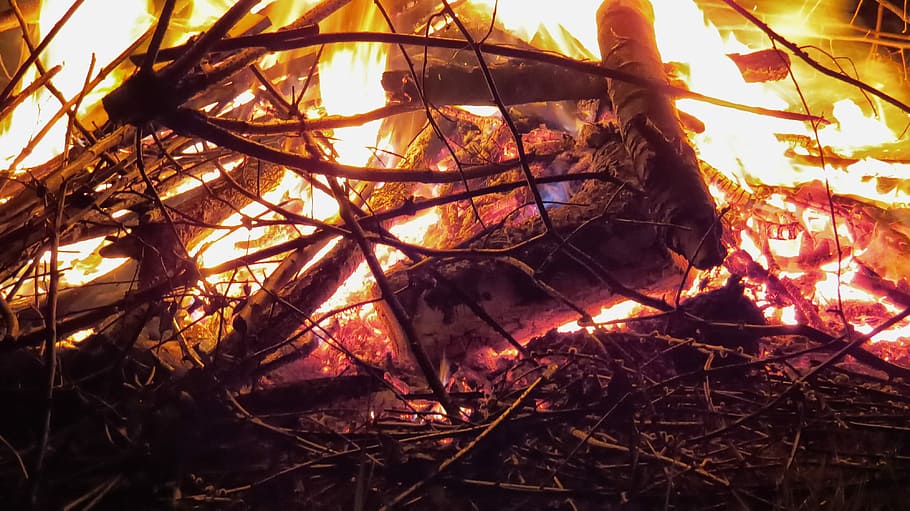 Fire, Flame, Easter Fire, Fire, Wood, Brand, wood fire, burn HD wallpaper