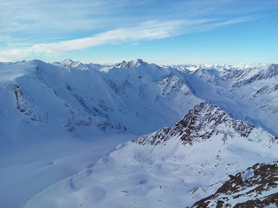Pitztal, Mountains, Snow, Winter, austria, wintry, snowy, skiing HD wallpaper