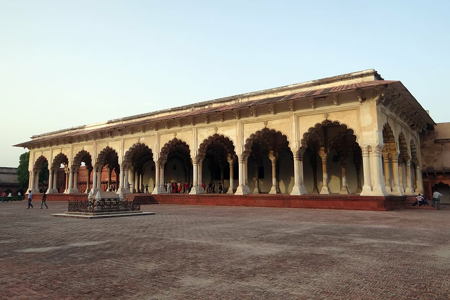 diwan-i-am, agra fort, hall of audience, unesco site, architecture, HD wallpaper
