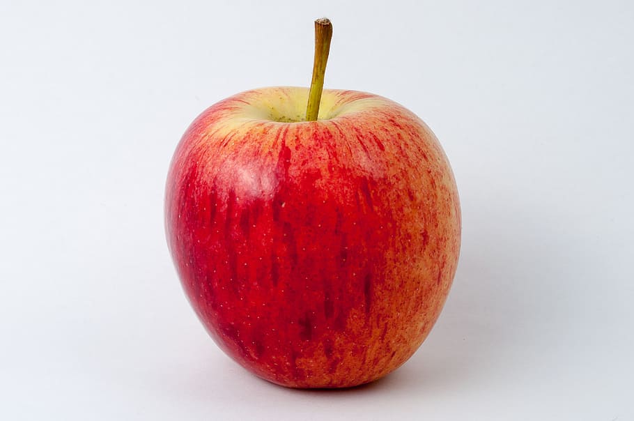 macro photography of red apple, fruit, ripe, delicious, eat HD wallpaper