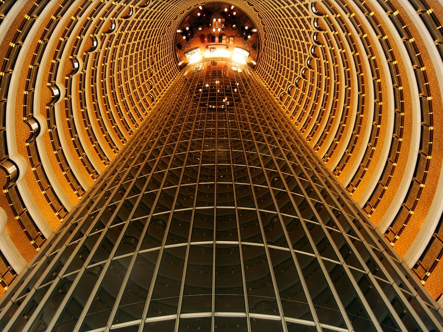architecture, building, infrastructure, skyscraper, jin mao tower, HD wallpaper