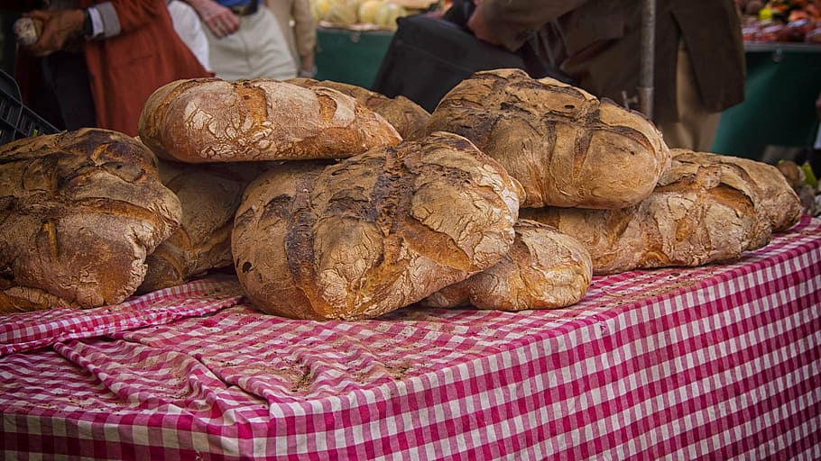 bread, market, bakery, france, power, food product, loaf of Bread