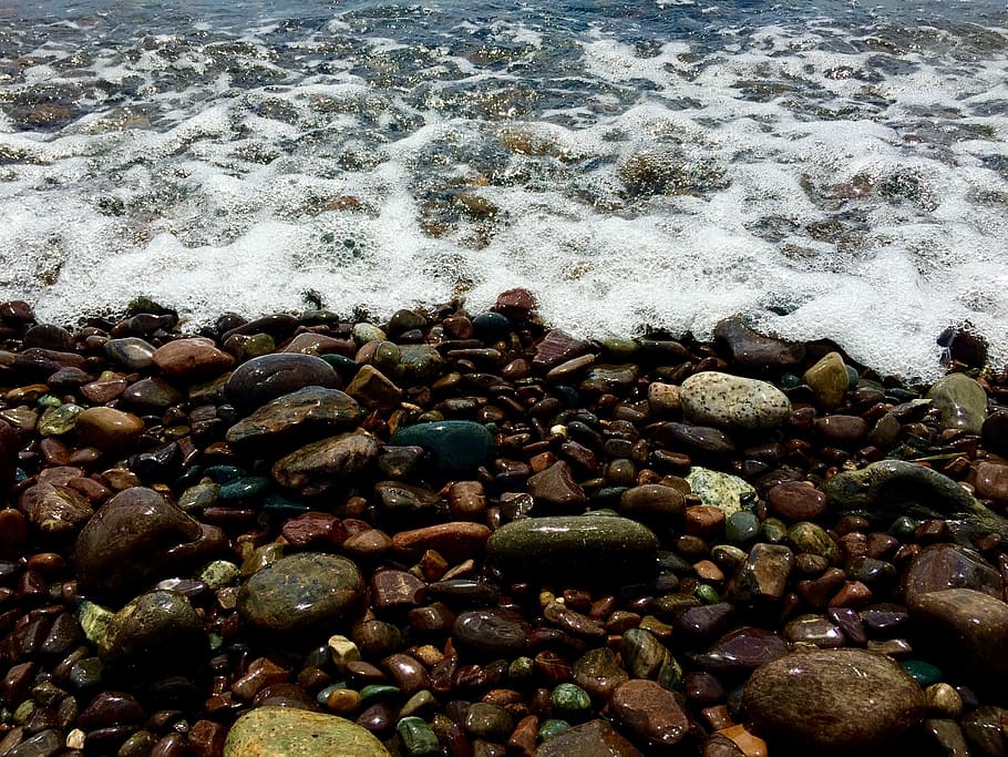 HD wallpaper: rocks, water, maine, beach, sea, nature, rock - Object ...