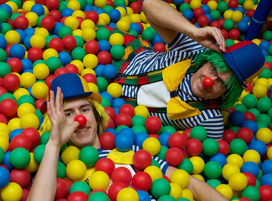 clowns, circus, funny, face, head, cheerful, colorful, smile HD wallpaper