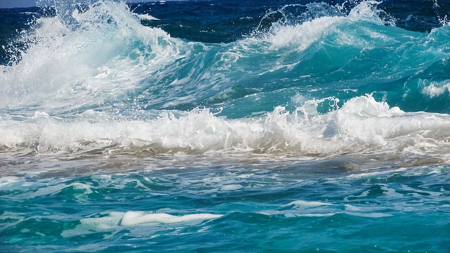Wave, Bubbles, Foam, Spray, Energy, water, splash, liquid, sea HD wallpaper