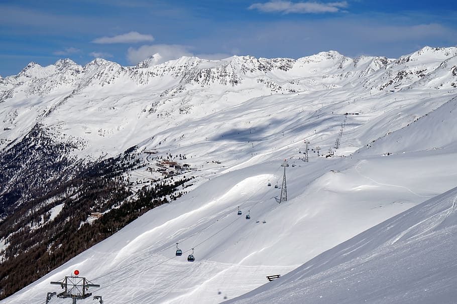 snow, winter, mountain, coldly, sports, nature, mountain peak HD wallpaper