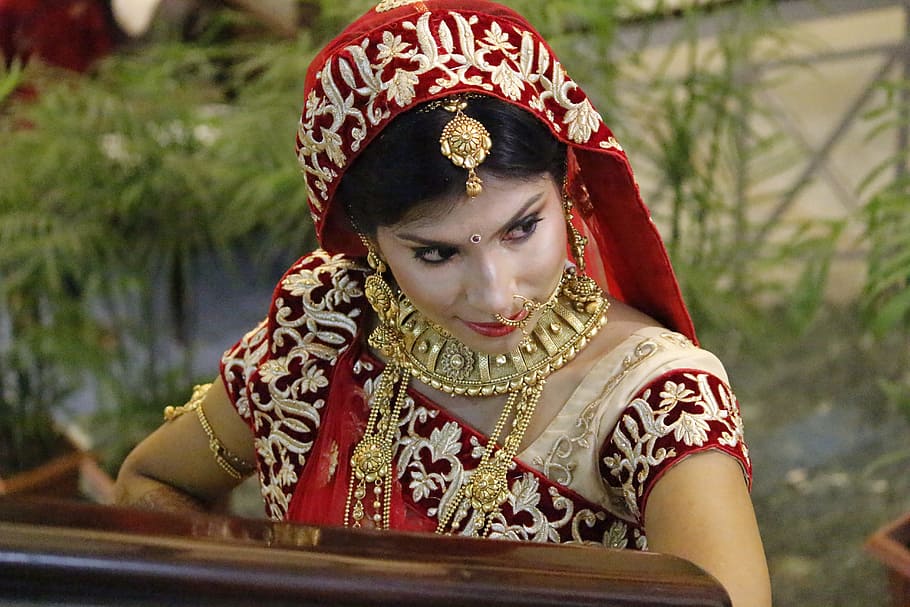 bride, wedding, marriage, one person, clothing, traditional clothing HD wallpaper