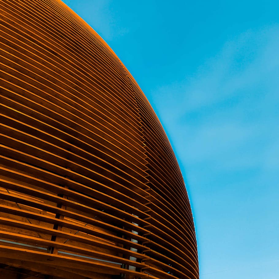 low-angle photography of brown building, architecture, sky HD wallpaper