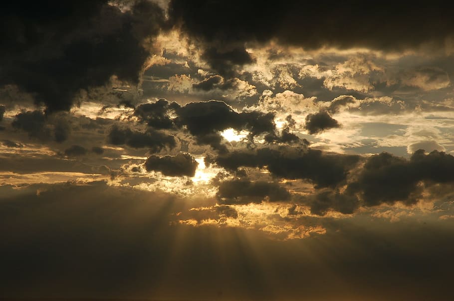 clouds, sky, nature, skies, view, cloud cover, tranquil scene HD wallpaper