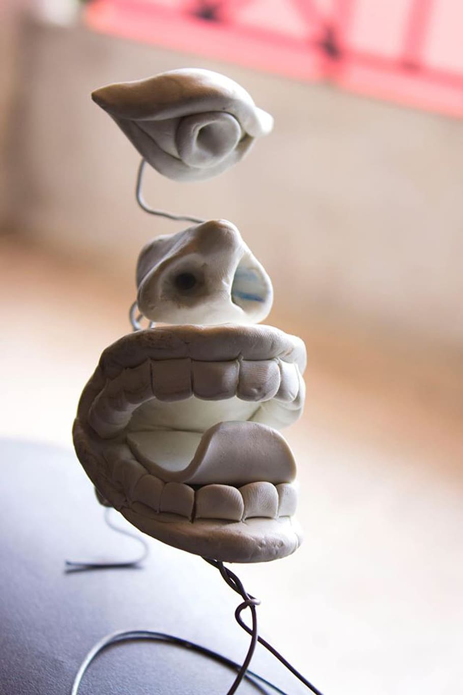Clay, Face, Human, Eye, Tongue, art, nose, smile, sculpture HD wallpaper