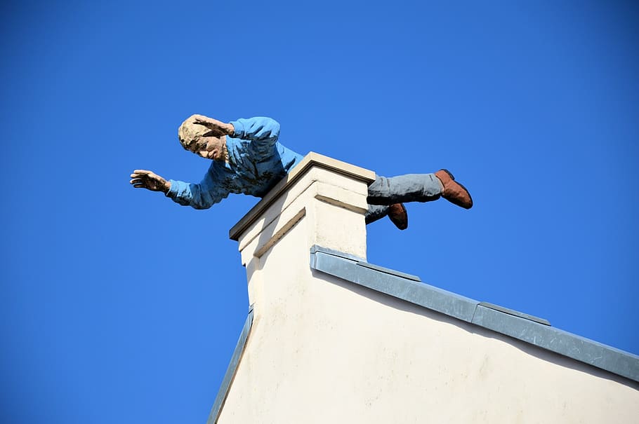 man, doll, rooftop, decoration, people, human, domination, symbol HD wallpaper