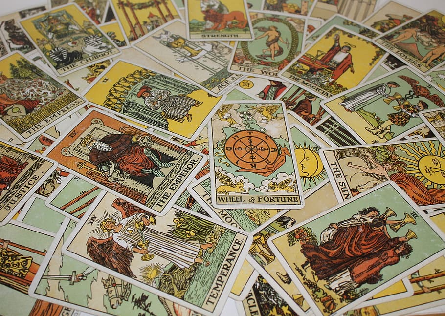 HD wallpaper: Tarot card lot, craft, divination, wheel of fortune, esoteric  | Wallpaper Flare