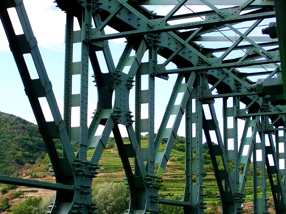 hídrészlet, iron structure, supporting structure, no people HD wallpaper
