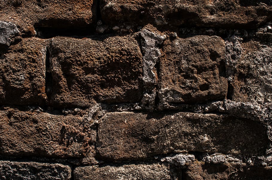 Brick Wall, Cement, Indonesia, red, rotterdam fortress, old HD wallpaper