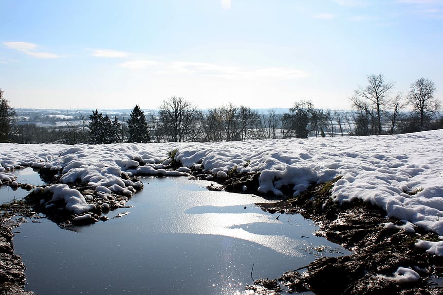 Snow, Winter, Landscape, Cold, Snowy, sky, ze, scene, cold temperature HD wallpaper