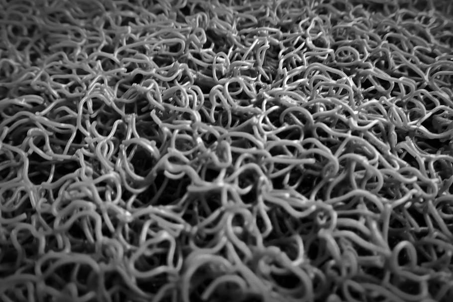 carpet, mat, doormat, textile, macro, abstract, black and white HD wallpaper