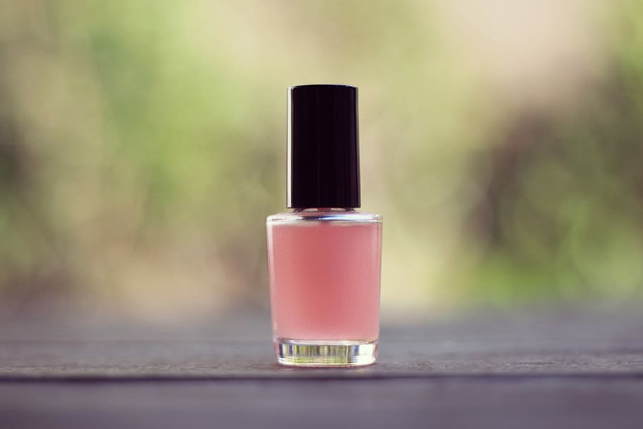 pink nail polish bottle, beauty Product, perfume, liquid, body Care HD wallpaper