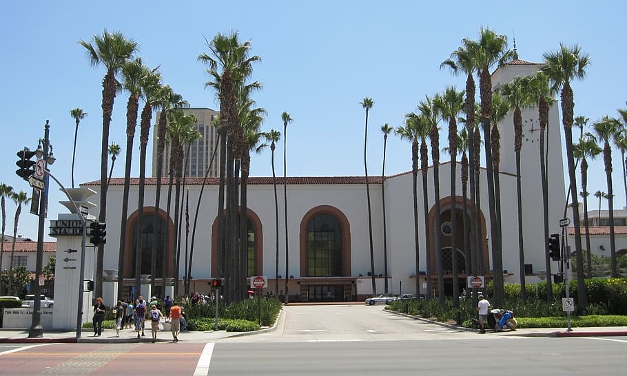 union station, los angeles, california, architecture, building, HD wallpaper
