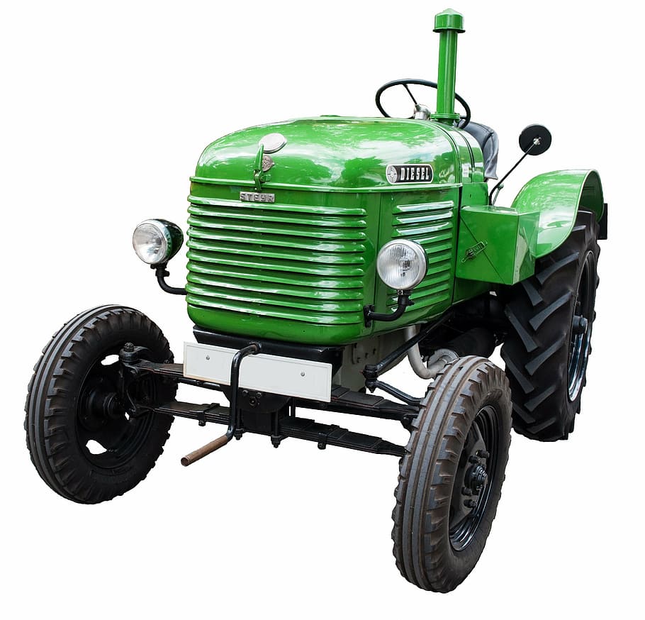green and black tractor, old, oldtimer, tractors, agriculture HD wallpaper