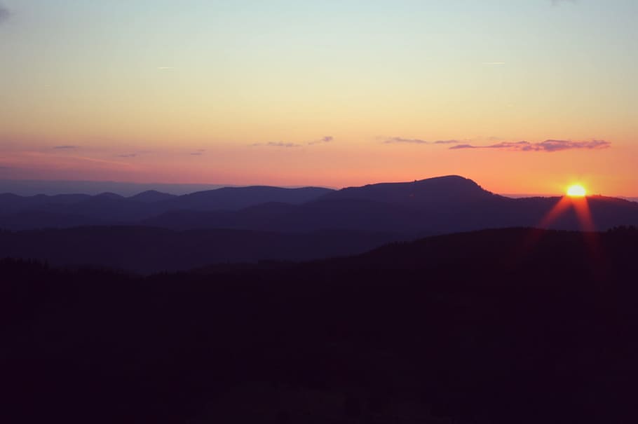Black Forest, Belchen, Summit, Sunset, panorama, feldberg, sky HD wallpaper