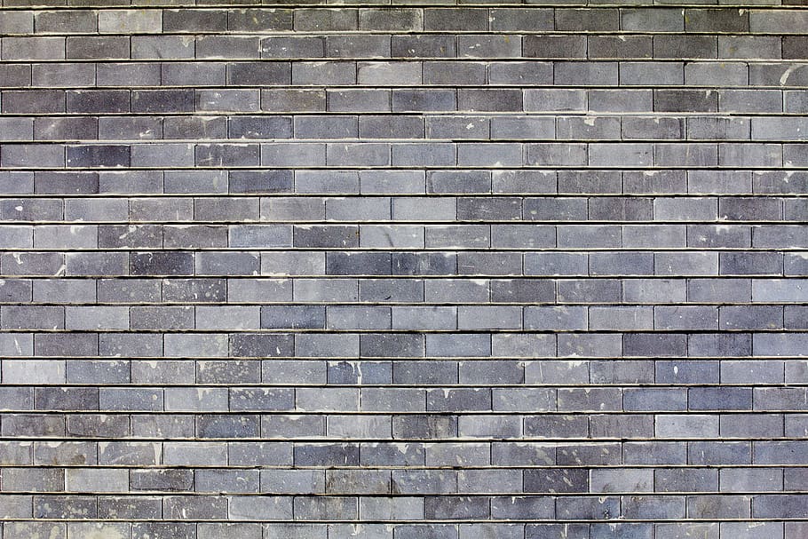 gray concrete brick wallpaper, Texture, bricks, grey, grey wall, HD wallpaper