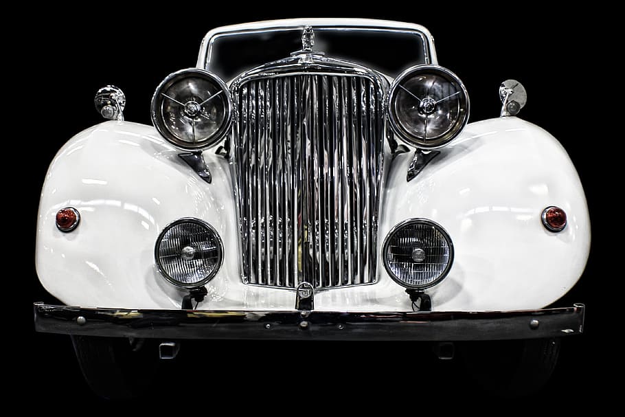 classic white convertible vehicle in closed-up photo, auto HD wallpaper