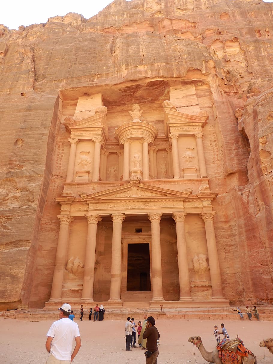 Petra, Desert, Jordan, Ruin, travel destinations, architecture, HD wallpaper