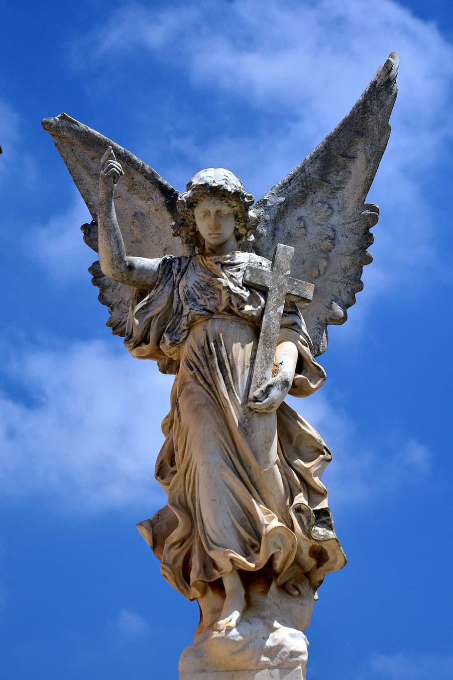 Gabriel statue, angel, sky, wing, guardian angel, heavenly, figure