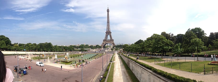 eiffel tower, paris, view, landscape, architecture, built structure HD wallpaper