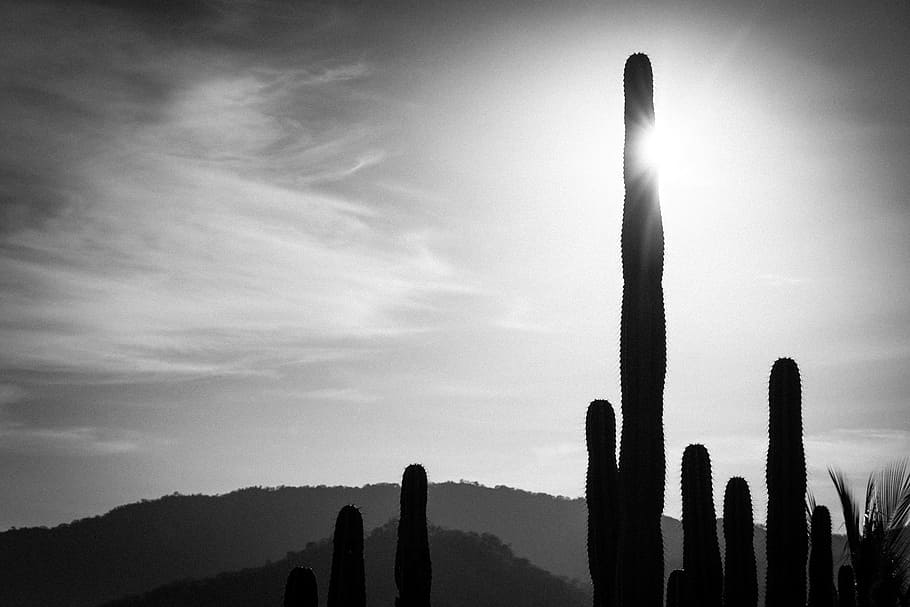nature, landscape, clouds, sky, travel, adventure, monochrome HD wallpaper
