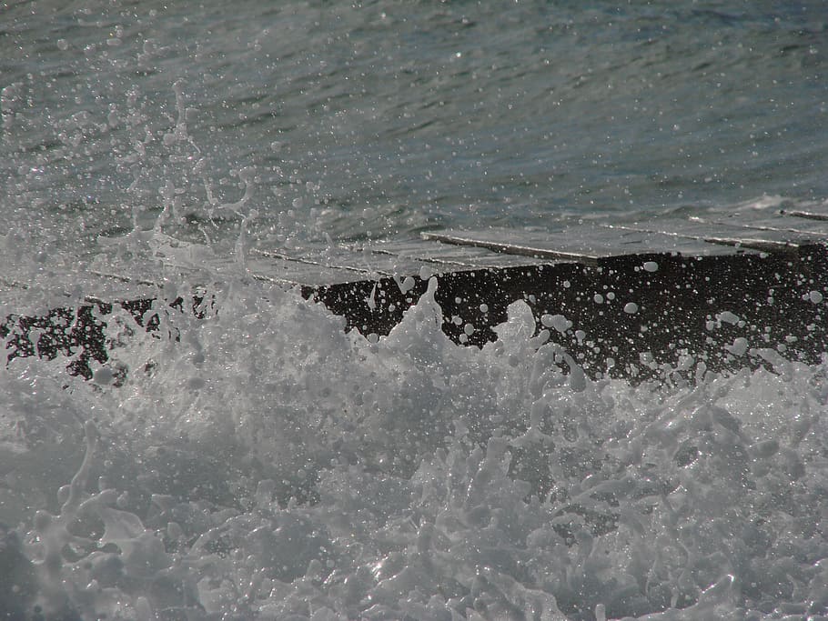 water, wave, wet, sparkle, spray, inject, sea, nature, motion HD wallpaper