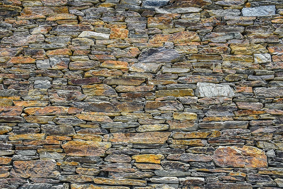 brown and gray stone wall, brown concrete wall, rock, texture HD wallpaper