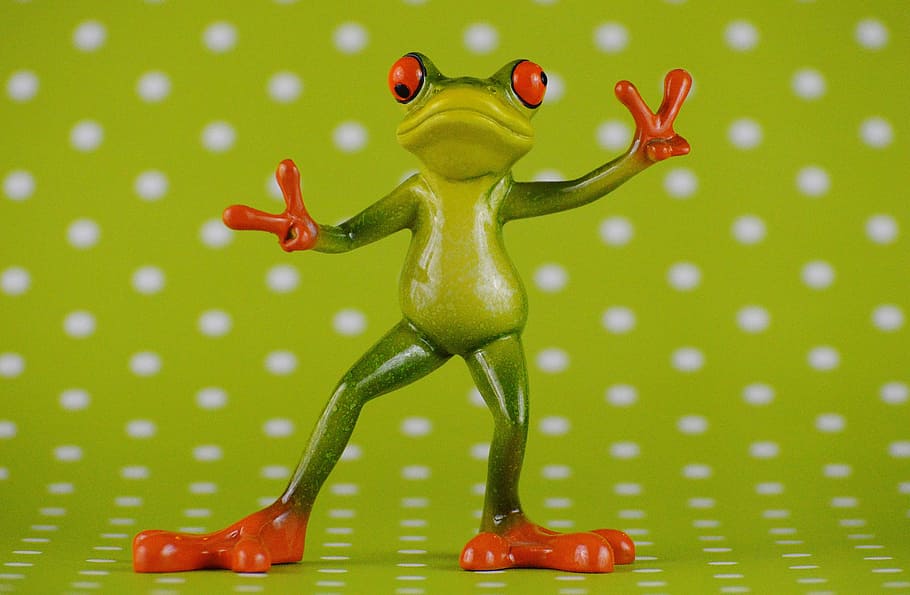 frog, gesture, peace, funny, cute, figure, sweet, cheerful HD wallpaper
