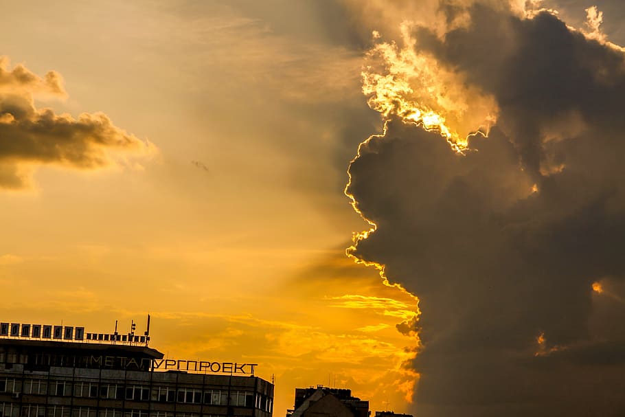 sunset, sky, clouds, summer, view, skies, dusk, bulgaria, outdoor HD wallpaper