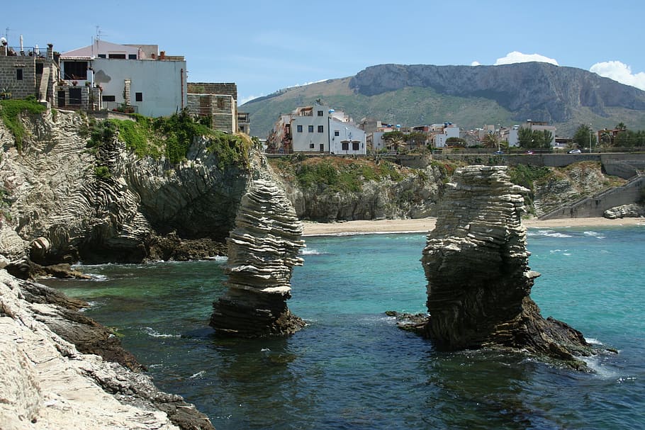 coast, mediterranean, water, built structure, architecture HD wallpaper
