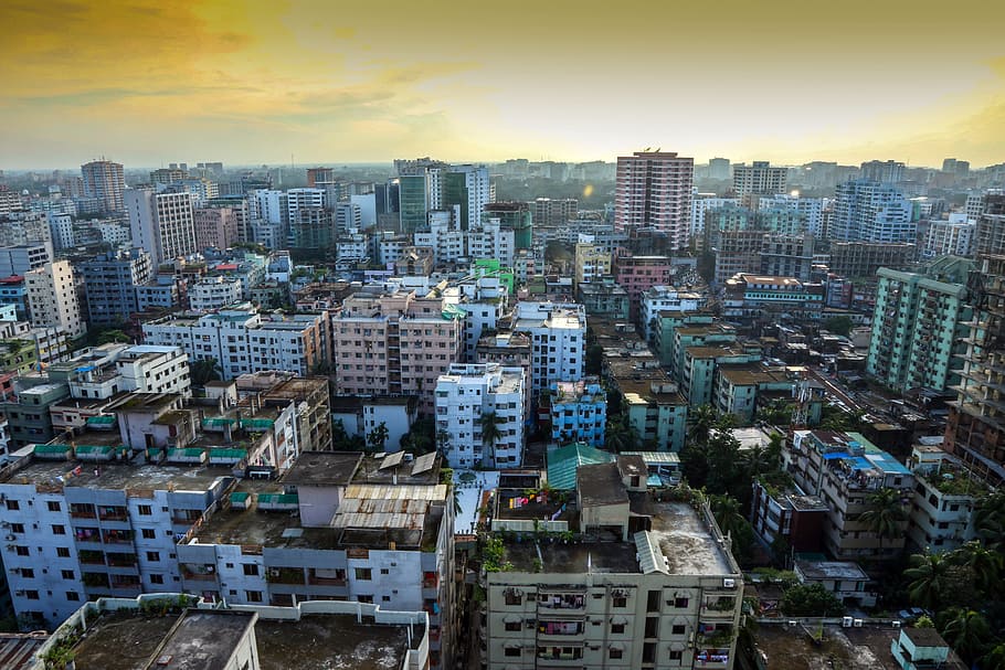 cityscape photography, banani, dhaka, bangladesh, building exterior, HD wallpaper